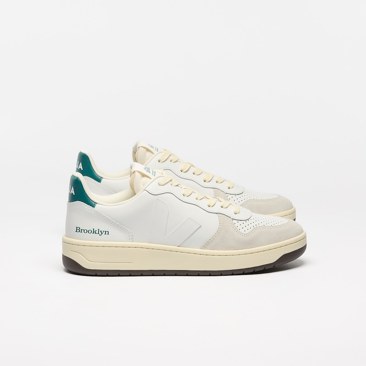 V-10 LEATHER BROOKLYN WHITE BRITTANY