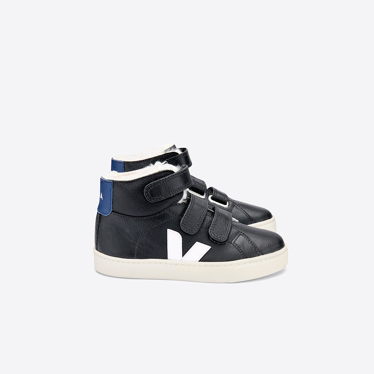 ESPLAR MID FURED LEATHER BLACK WHITE COBALT
