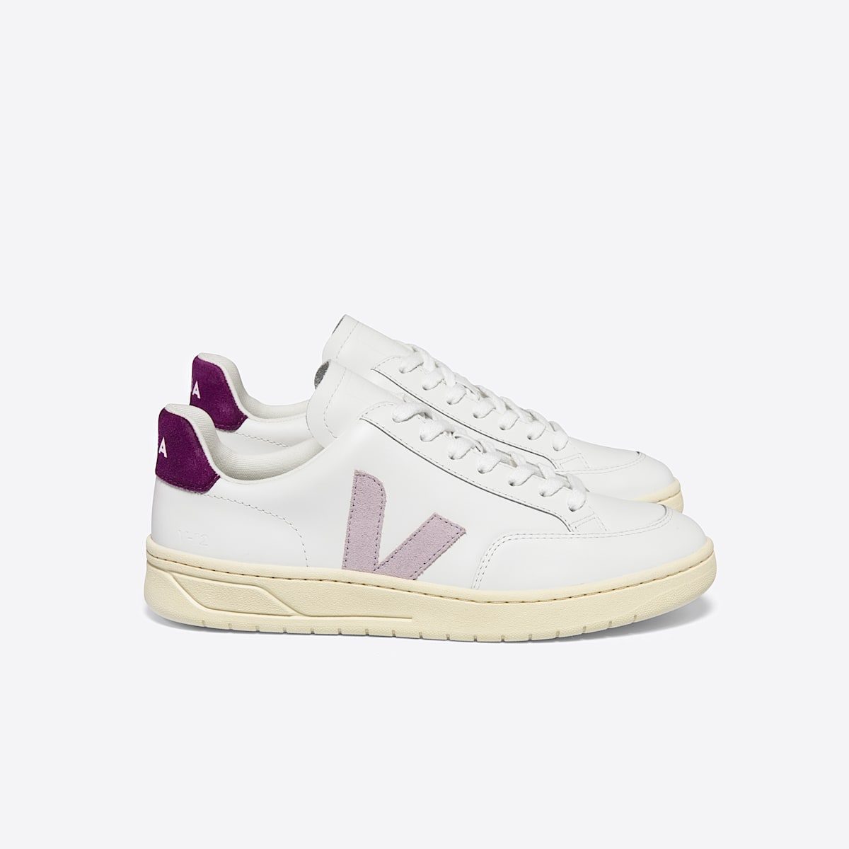 V-12 LEATHER WHITE PARME MAGENTA
