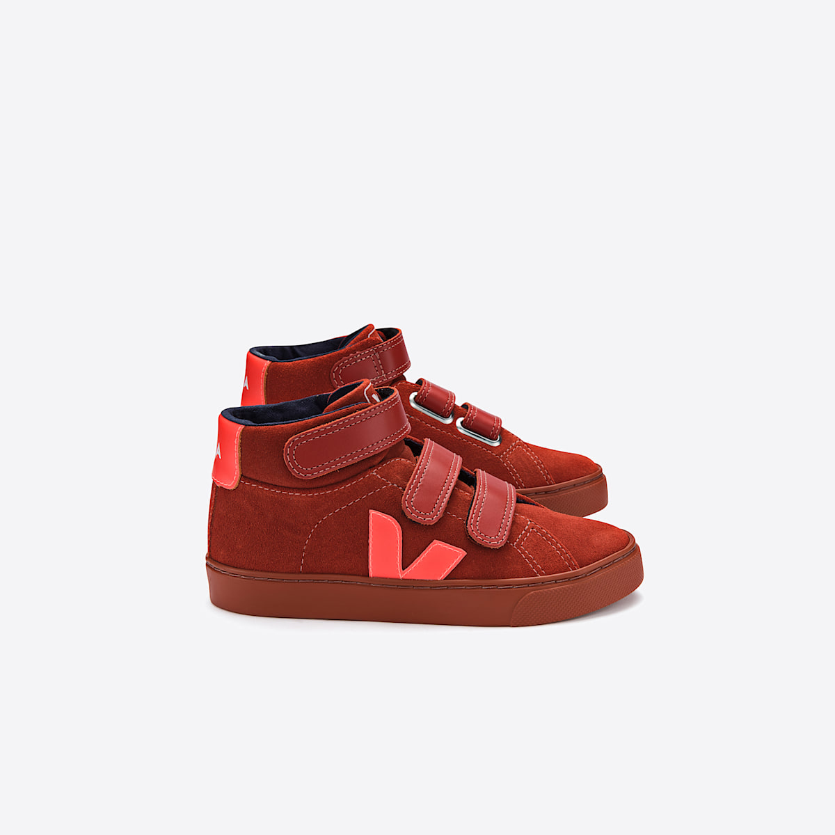 ESPLAR MID SUEDE ROUILLE ORANGE FLUO